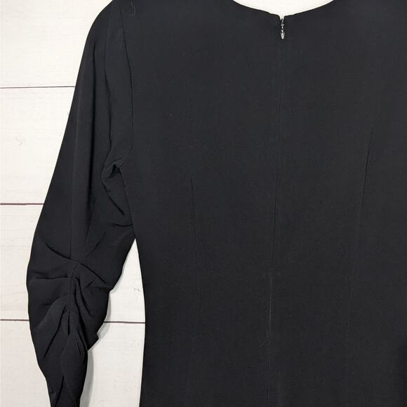 Cinq a Sept Natalia Gathered Ruched Mini Party Cocktail Dress Black Women's 4 - Picture 7 of 11